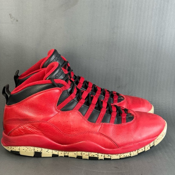 Air Jordan 10 Retro 'Bulls Over Broadway' athletic sneaker shoes mens size 13